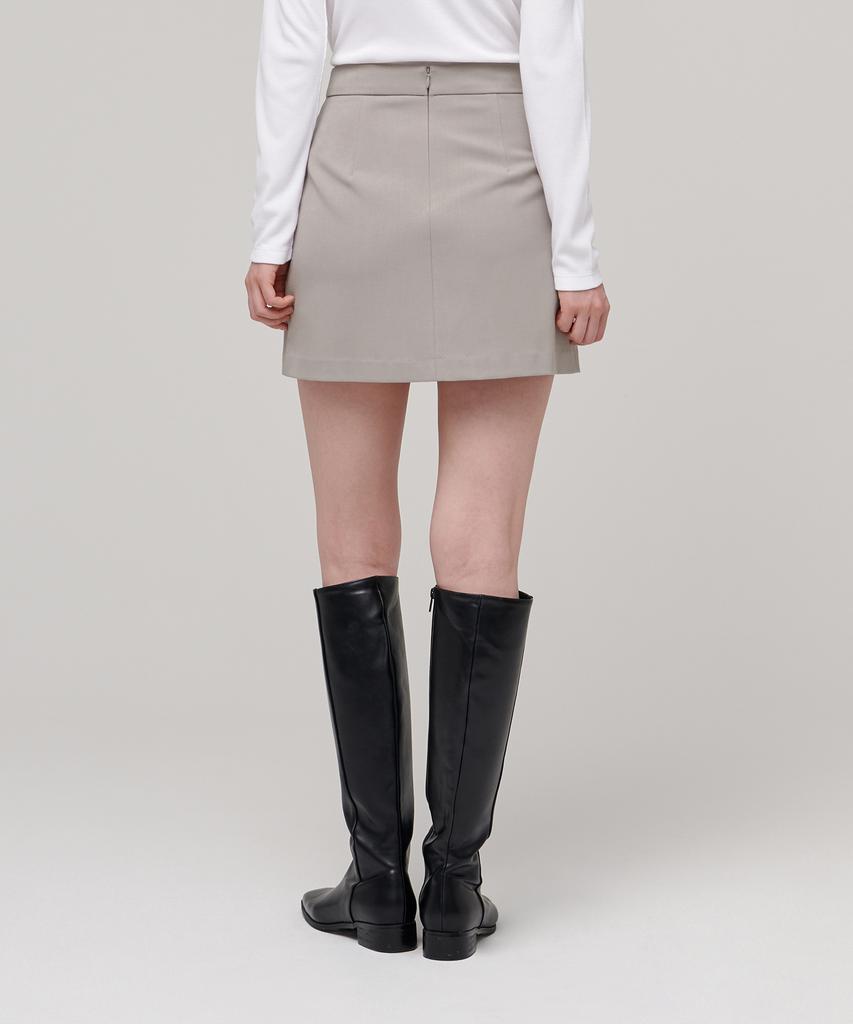 Musinsa Standard Woman Women'S Basic Mini Skirt [Light Beige]