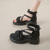 Open Toe Ladies Shoes Roman Style Platform Women's Sandals On Sale Summer Anti Slip Hot Korea Daily The Best Wholesale Vip Shoe