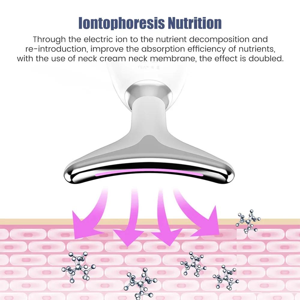 Gesicht Nackenlift Schönheitsgerät EMS Gesichtsmassagegerät LED-Lichttherapie Doppelkinnentferner Hautverjüngung