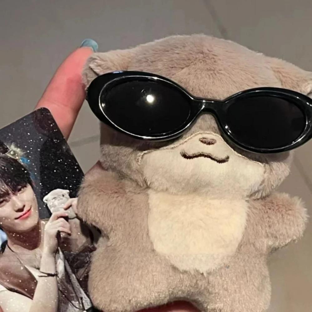 Ochelari de Soare Ovali Mici Labubu Fashion Ochelari de Plastic Transparenți pentru Păpușă Mini de Pluș din Bumbac Idol Kpop Accesorii Ochelari de Soare