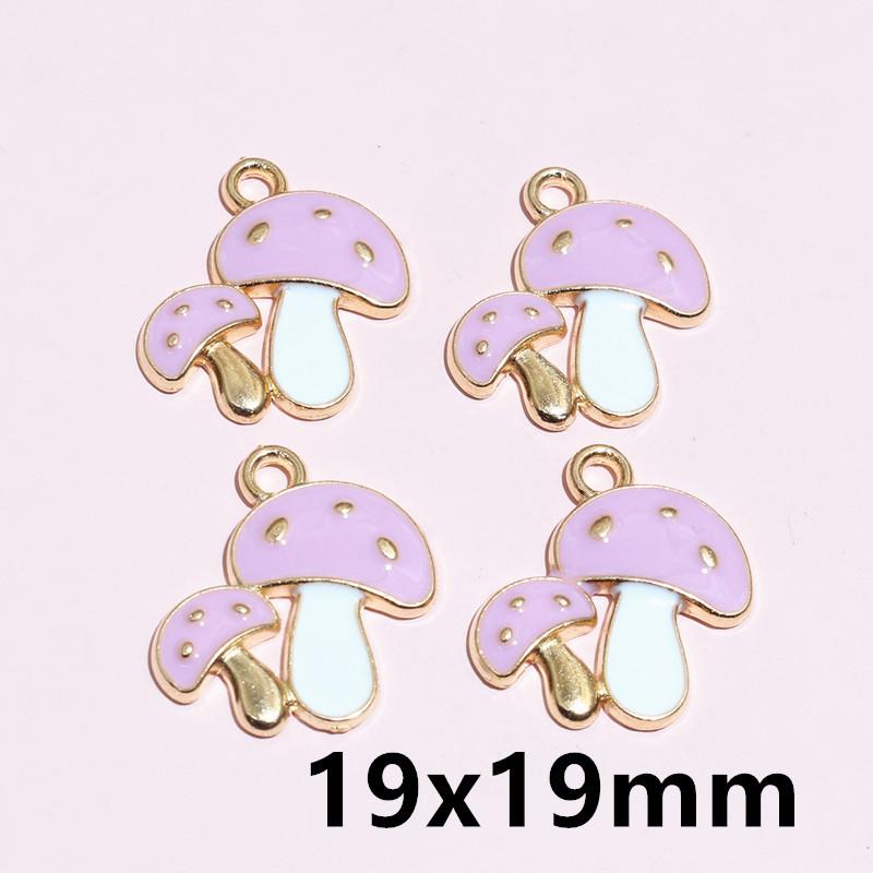 20pcs Enamel Charms Pendants Butterfly Flower Bow Mushroom Shape DIY Jewelry Making Accessories for Earrings Necklace Bracelets