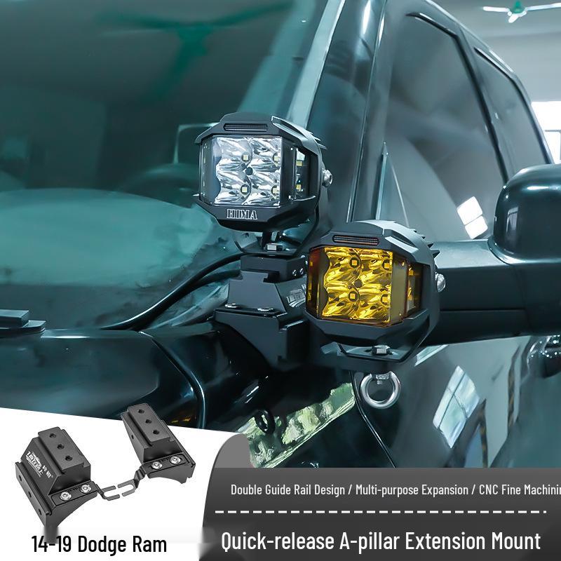 LED Spotlight A-Pillar Bracket Quick Release for 14-19 Dodge Ram