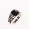 Men's Vintage Mayan Civilization Totem Black Zircons Rings Punk Party Engagement Wedding Banquet Personality Fashion High