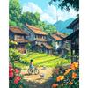 CHENISTORY 40x50cm Kits de Pintura por Números Para Adultos Paisaje Pintura Acrílica Colorear Sobre Lienzo Kits de Inicio Para Regalo DIY