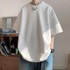 Men's White Basic Oversized Short Sleeve T-Shirt Casual Minimalist Streetwear Top