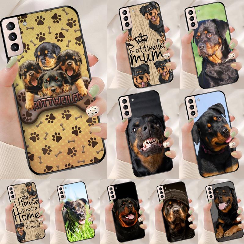 Rottweiler Dog Funda Case For Samsung Galaxy S25 Ultra S9 S10 S20 FE S21 S22 S23 Plus S24 Ultra Phone Cover