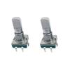 2PCS 360-Degree Pulse Potentiometer EC11 Encoder 30-Bit Range 15 Pulse Code Switch 18MM Handle Length