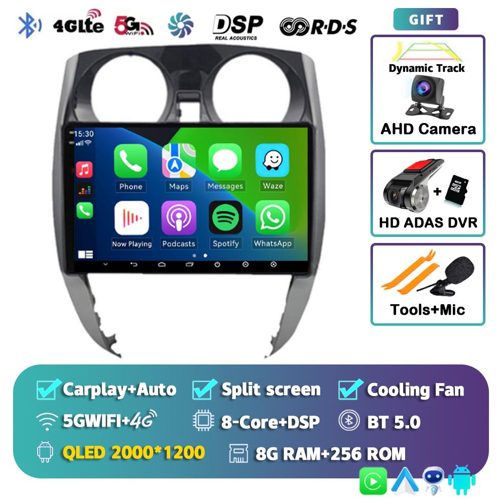Android 14 Carplay Auto Car Radio For Nissan Note 2 E12 2012 -2021 Multimedia Player GPS Stereo Navigation WIFI+4G DSP 360Camera