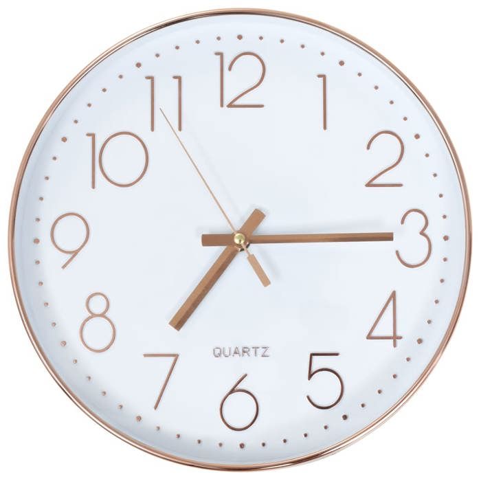 VidaXL Horloge Murale Or Rosé à Quartz Montre de Salon Pendule de Cuisine 50633