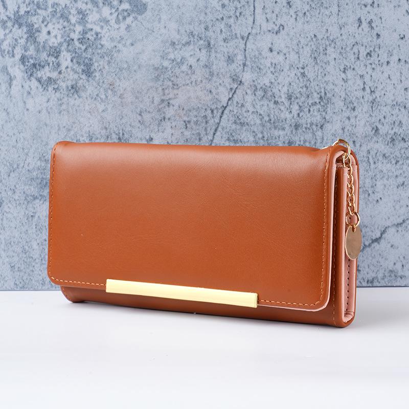 Women's Bifold Wallet: Versatile Long Design with Card Slots, Coin Purse, Japanese & Korean Style, Solid Color