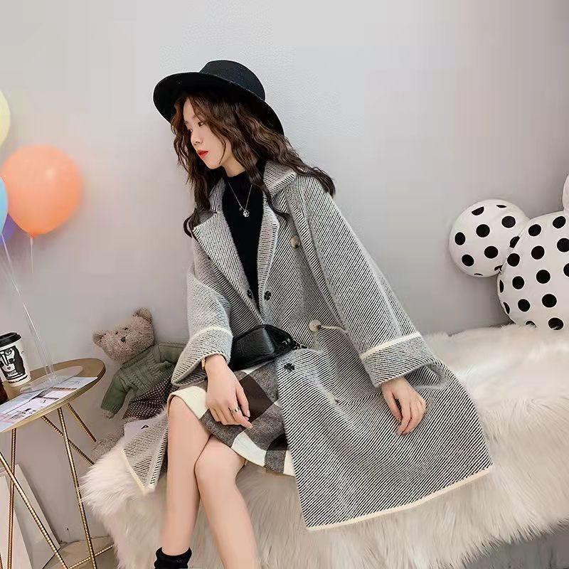 Imitation Mink Velvet Winter Coat Women's Coat Coat Female Student Long Winter Woolen Coat Long Coat