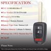 MechanMagic Key Fob Remote Replacement Fits for Honda Fit 2015 2016 2017 2018  /Crosstour 2013-2015/CR-V 2014-2016 MLBHLIK6-1T Keyless Entry Remote