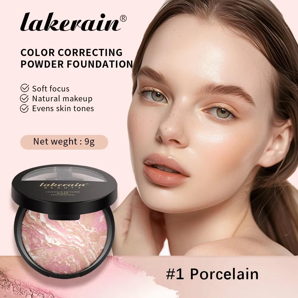 Matowy Podkład do Twarzy Bronzer Prasowany Puder Kompaktowy Długotrwały Kontrola Oleju Półprzezroczysty Sypki Puder Utrwalający do Makijażu Twarzy