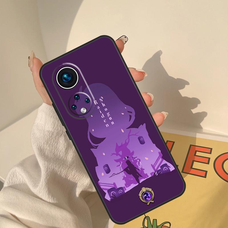 Genshin Impact Raiden Shogun Case For Huawei Honor X8a X8 X7 X9a 50 70 90 Magic5 Lite P40 P20 P30 P60 Pro P Smart Cover