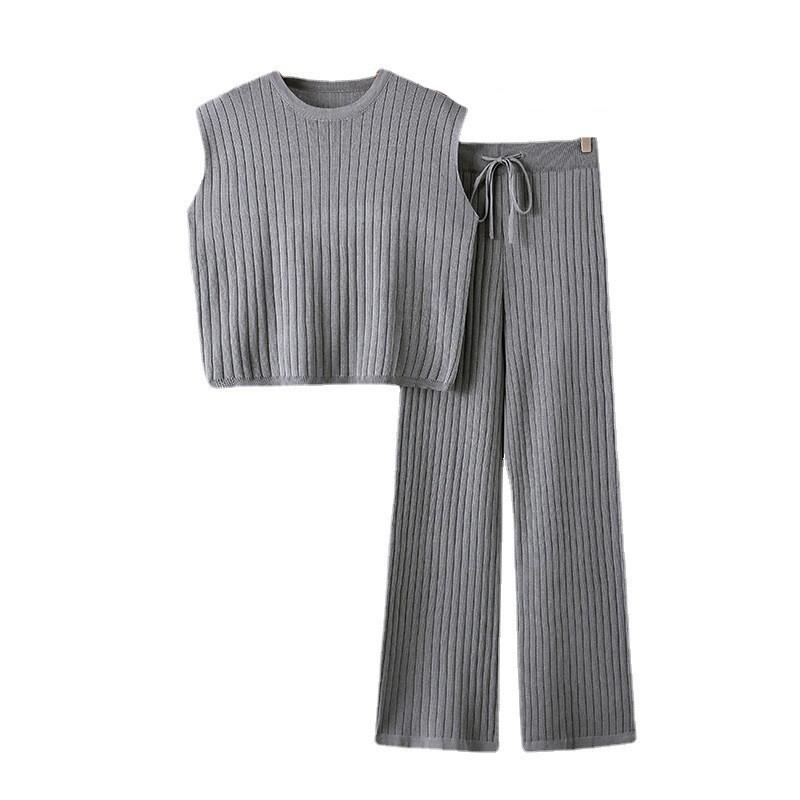 Summer Women's T-shirt Trousers Suit Loose Casual Two-piece Suit Plus Size Solid Colour Fashion Suit