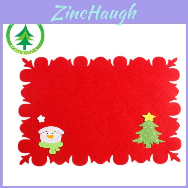 Charming Christmas Santa Place Mat Table Runner Mat For Elegant Dinner Decor