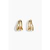 Gold-plated ring earrings, gold color 1263704001