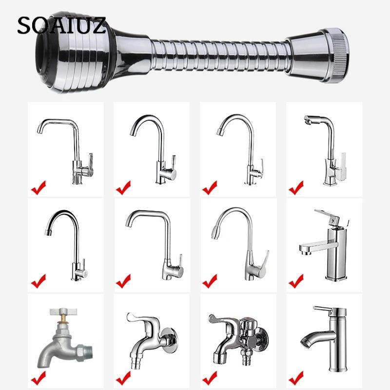 Kitchen Gadgets 2 Modes 360 Rotatable Bubbler High Pressure Faucet Extender Water Saving Bathroom Kitchen Accessories Supplies