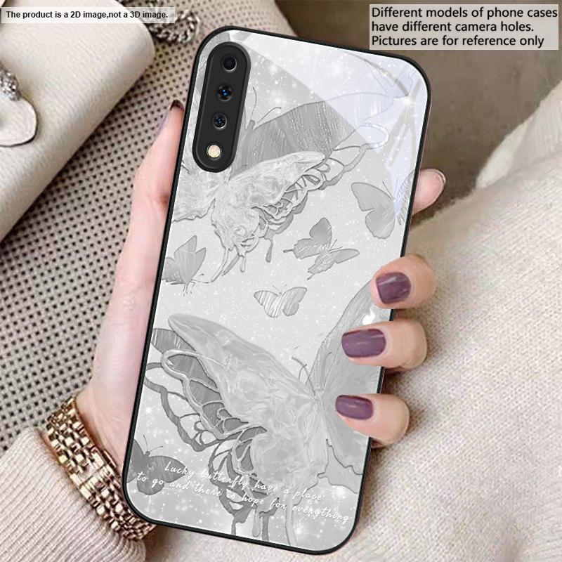 Lucky Butterfly Painting For Samsung A20 30 22 23 24 25 26 A31 32 33 34 A35 42 50 51 52 53 54 55 56 70 71 72 73 glass phone case