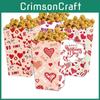 Love You Valentines Day Paper Popcorn Box With Cartoon Style For Party Decor And Gift