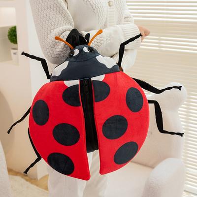 Non-Toxic 1Pc Bee Backpack And Ladybug Backpack Plush Stuffed Cartoon Insect Toys Creative Bags Gifts