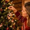 Christmas Tree Hanging Accessories 12/24Pcs 2D Wooden Ornaments, Woodland Animal Decorations, Forest Ornaments Creature Ornament for Tree, Holiday