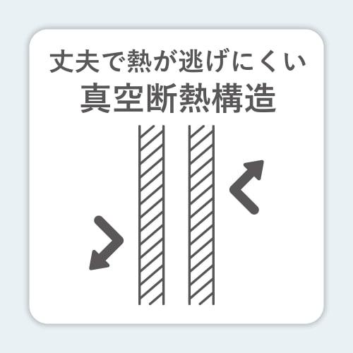 Wahei Freiz Water Bottle Mug Bottle 500ml Black Antibacterial Vacuum Insulated Structure Warm/Cold Plain Omit RH-1519