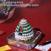 3D Calendar 2026 with Lights Desk Timepiece Calendar 2026 Artsy Pad Calendars for Christmas Housewarming Desktop Decoration
