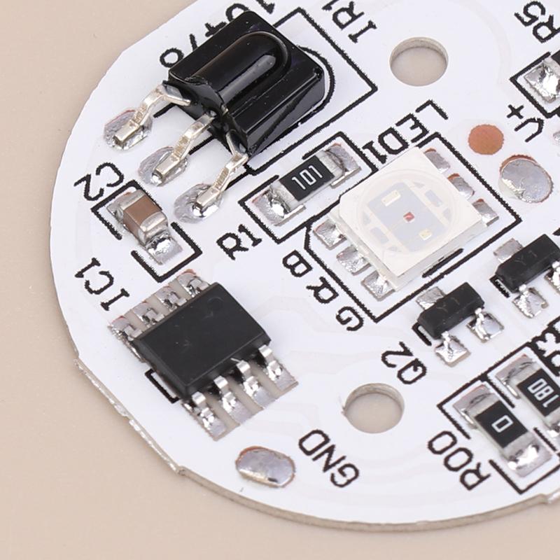 Color Rgb Light Board Round Led Light Source Low Voltage Dc 5V Switch Remote Control For Ornament Base Diy Led