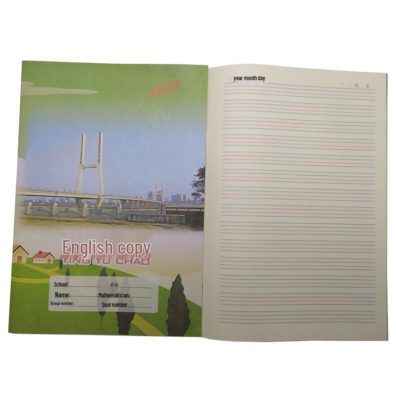 18K School Uniform Exercise Notebook: Pinyin, English, Arithmetic Practice Book.