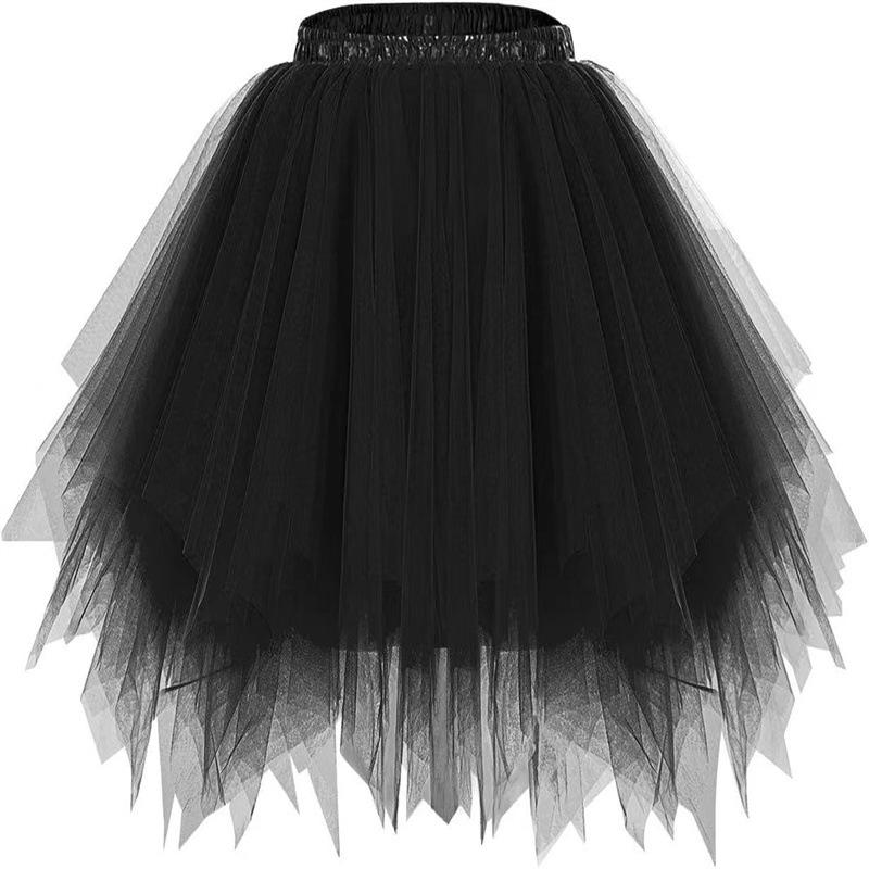 Minifaldas de Halloween Faldas de Tul Faldas Abullonadas Vestidos de Princesa Vestidos de Boda Enaguas Actuación de Danza Falda Tutú de Tul con Capas Esponjosas