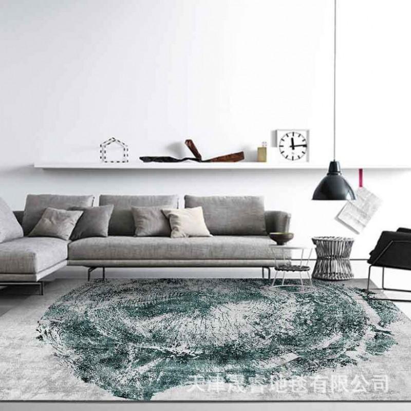 Soft Crystal Velvet Area Rug Living Room Bedroom Balcony Geometric Washable Modern Luxury Style