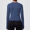 Breathable Skin-friendly Long Sleeve Yoga Top with Waist-cinching Design