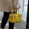 Women Satchel Purses and Handbags Leather Bostons Barrels-White