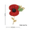 UK WWII Memorial Day Red Poppy Brooch Pin Badge