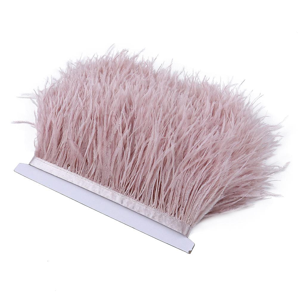 FeatherWhite Ostrich Feather Trim Ribbon 8-10cm Natural Plumes 1/2/5/10 Meters Sewing Trimmings for Dress Clothing Decoration Crafts