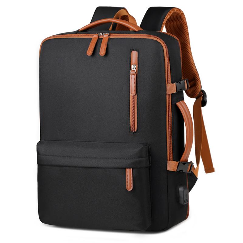 Wielofunkcyjny plecak podróżny - Smukła torba na laptopa do samolotu, szkoły i codziennych dojazdów Lekka torba na laptopa z portem ładowania USB