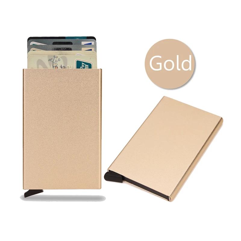 Rfid Business Credit Card Holder Metal Men Women Wallet Small Vistit Bank Cardholder Case Thin Minimalist Wallet for Men Vallet