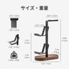 Muso Wood Headphone Stylish Controller Stand with Desktop Easy Simple Design and Aluminum Stand, Slip-Resistant Pad, Storage, Assembly, (Walnut Alloy)