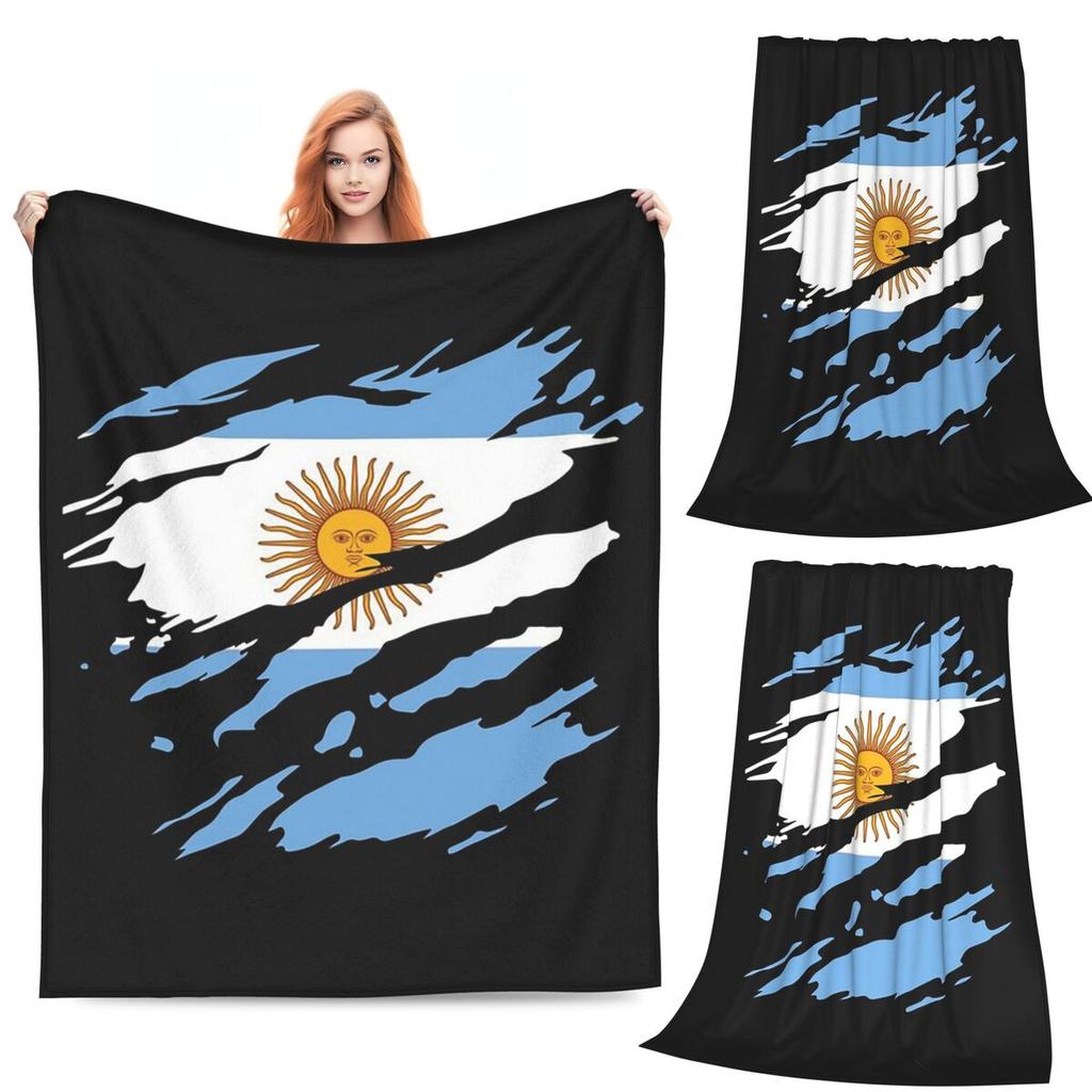 Argentina Argentinian National Flag Blankets Soft Warm Flannel Throw Blanket Bedding for Bed Livingroom Picnic Travel Home Couch