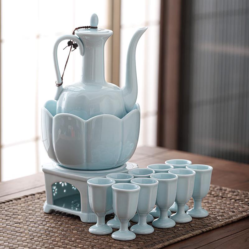 Traditional Ceramic Wine Warmer Set