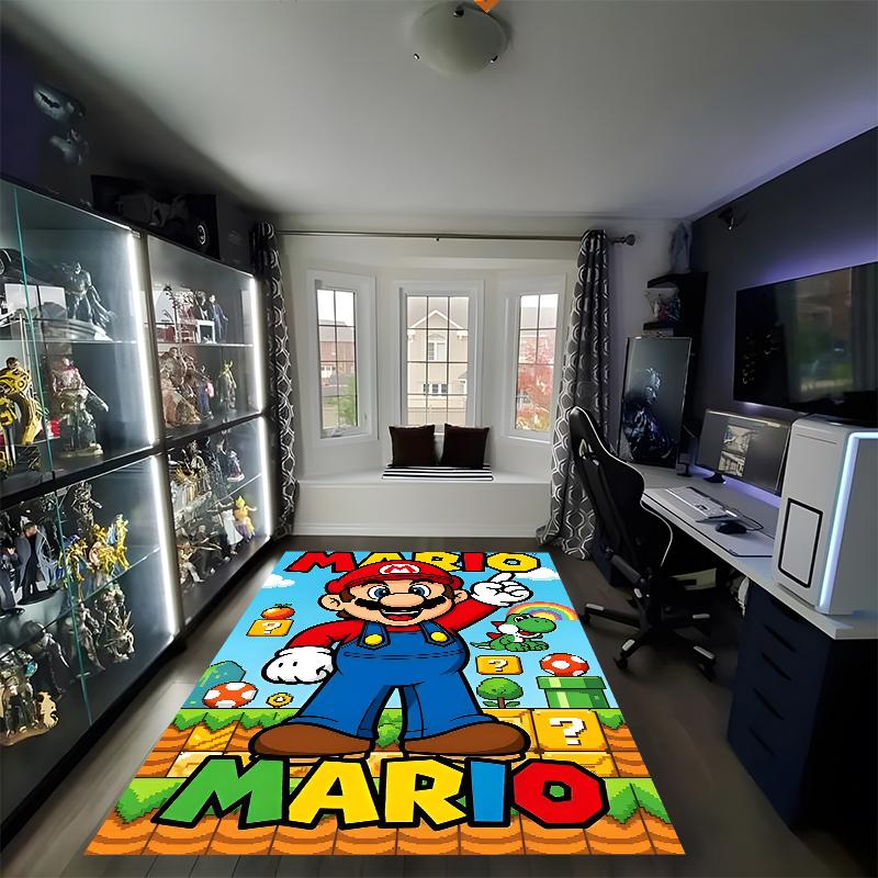 Mario Printed Carpet, Rug for Office Chair Living Room Bedroom Kitchen Room Decor Gifts.