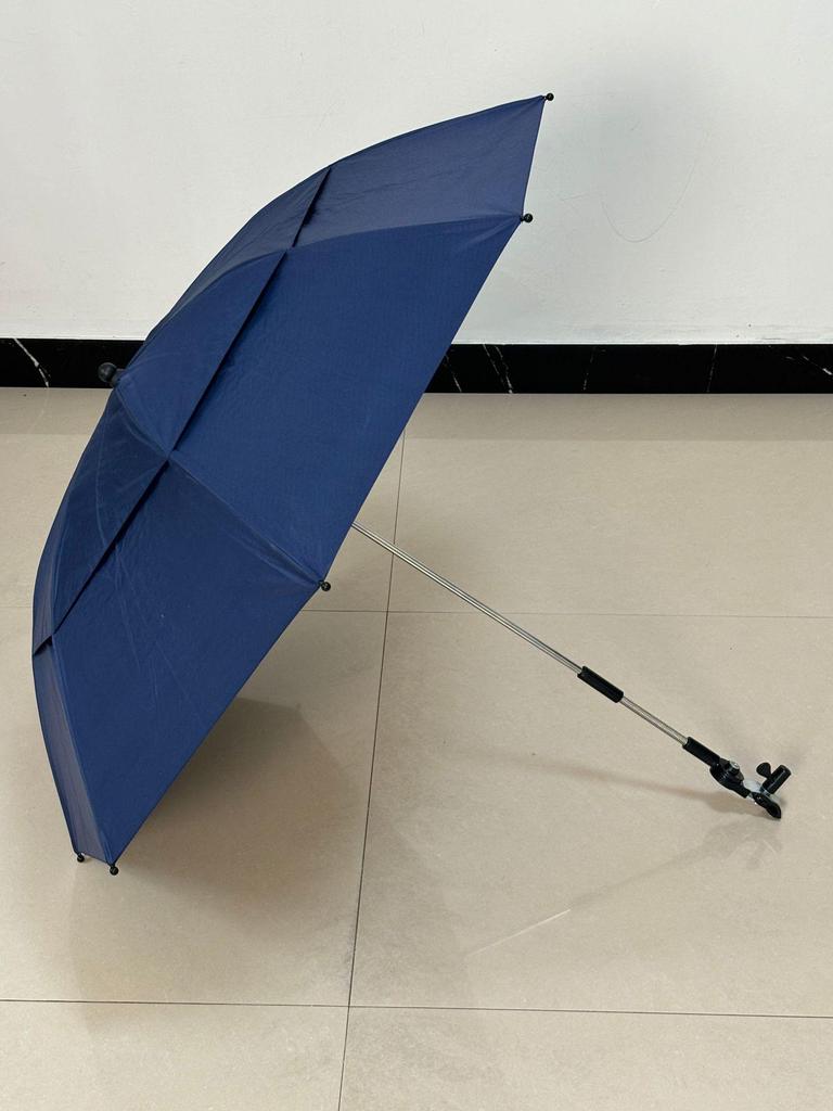 23-inch Breathable Double-Layer Beach Chair with 360° Adjustable Sun Umbrella