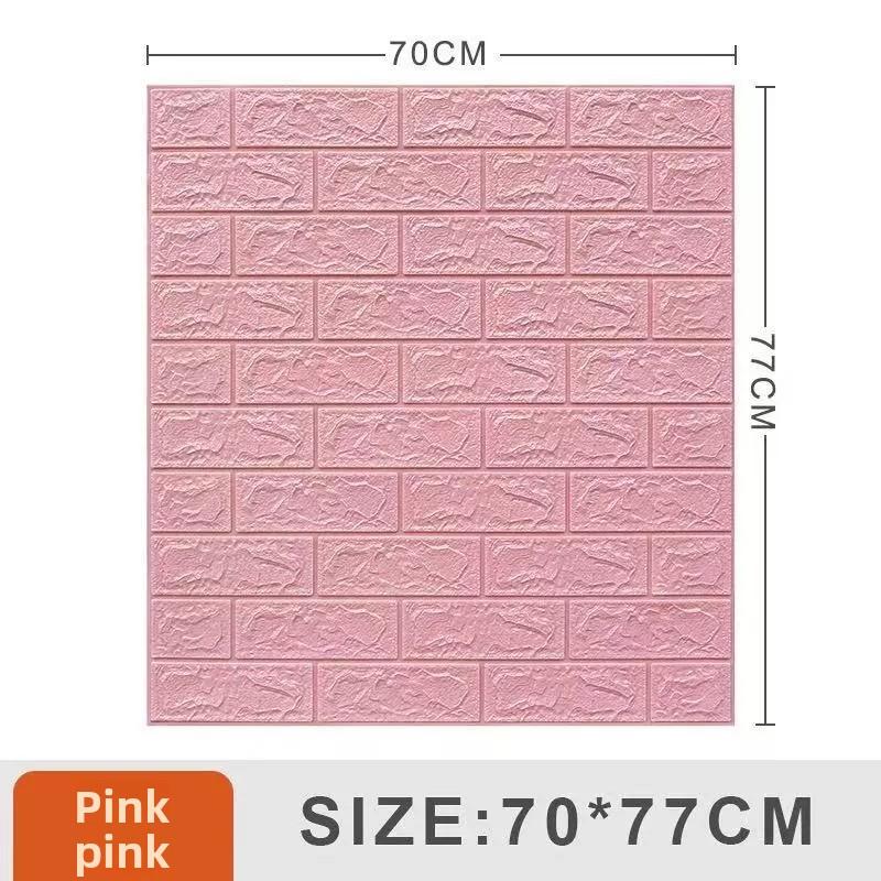 3D Tile Brick Wall Sticker Self-adhesive Waterproof Foam Wallpaper 10 Pcs 35x30cm