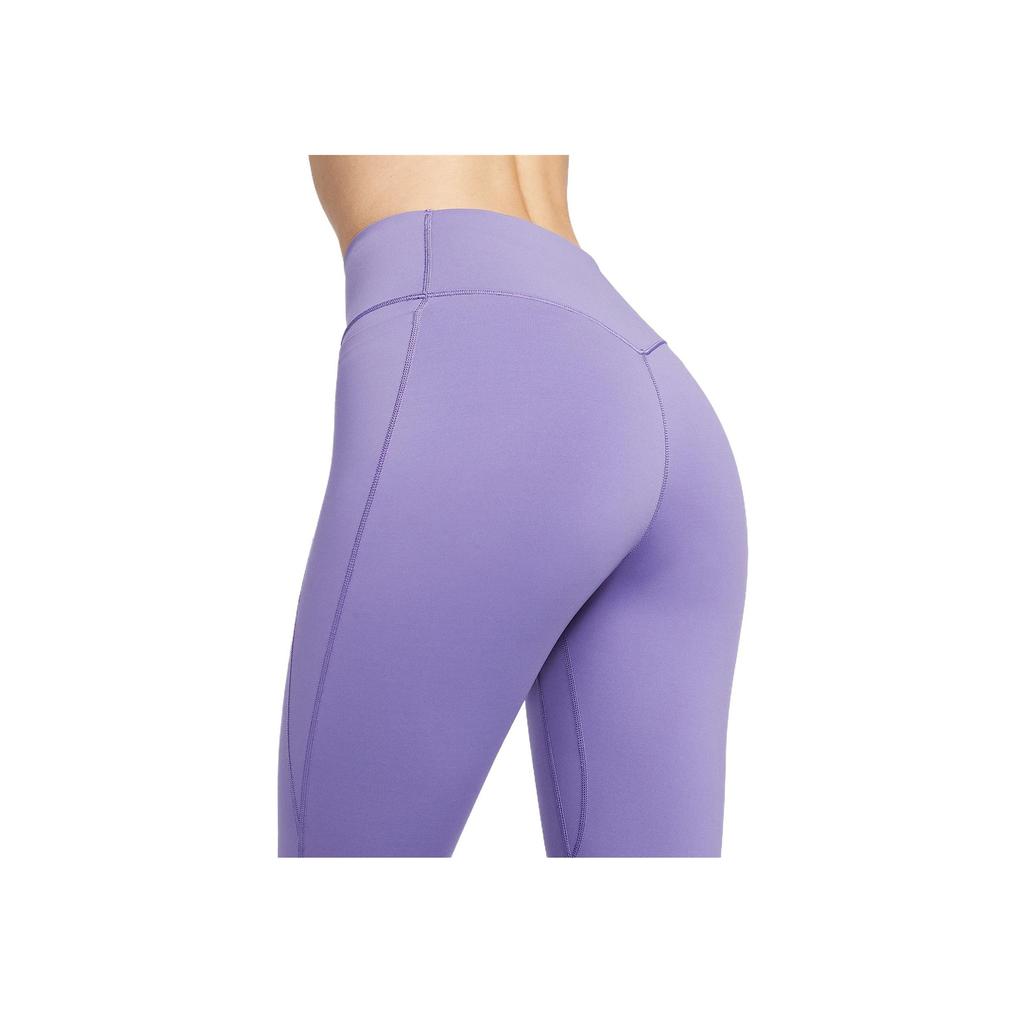 Nike SS25 Universe Solid Mid Support High Waist Comfortable Fashion Soft Sports Long Pants Women bottoms Purple HQ6814-527