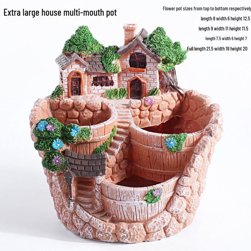 Extra-Large Hanging Succulent Pot: Multi-Diameter Micro-Landscape Decoration