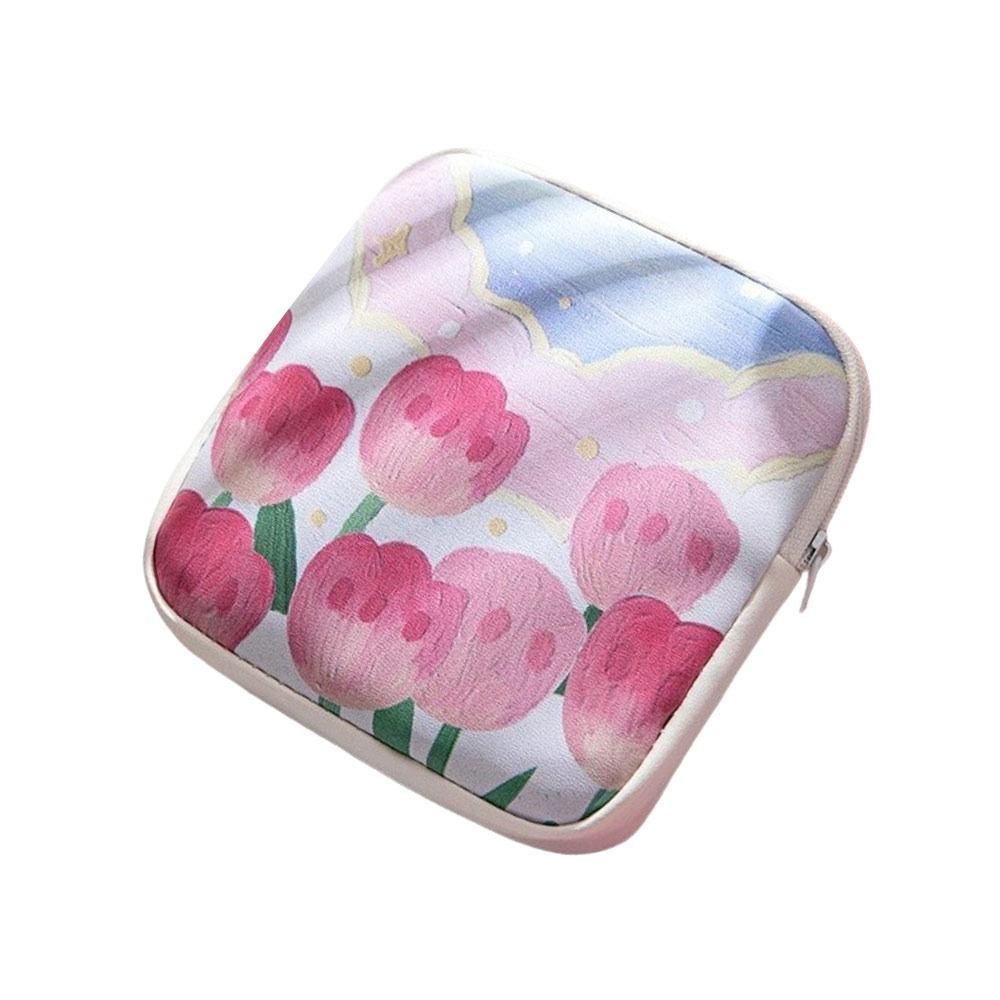 

Portable Sanitary Pads Bag Large Capacity Earphones Data Cable Storage Coin Purse Waterproof Multi Function Period Bag for Women