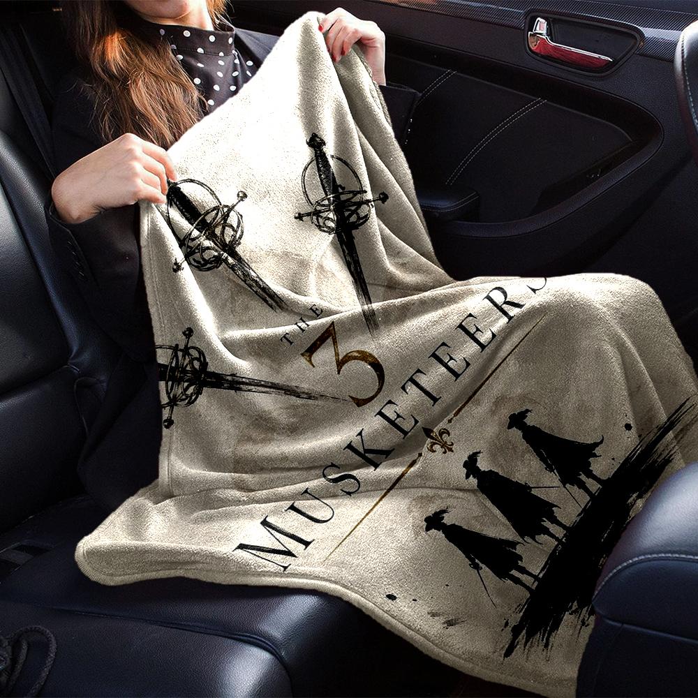 The Three Musketeers Theme Printed Blanket - Perfect for Couch, Bed, Travel & Outdoor Use | Machine Washable, Cozy & Durable.