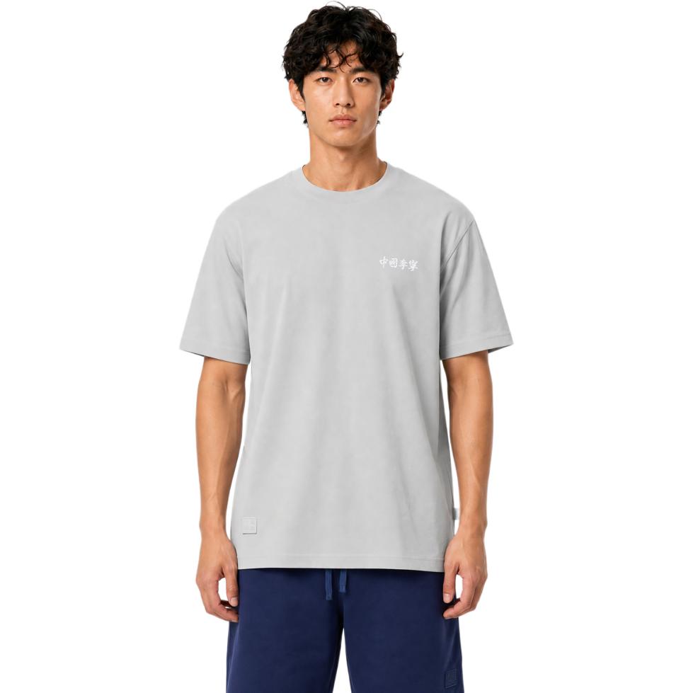 Li Ning Ice Comfort Loose Short Sleeve T-Shirt Unisex Tops Moon-Surface-Gray AHSW979-6