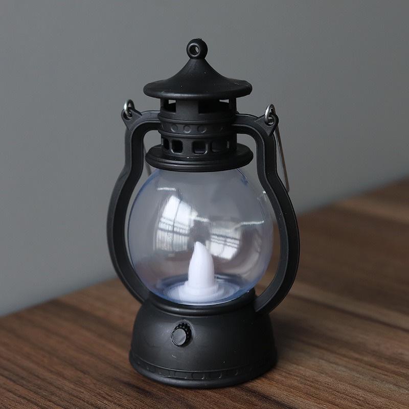 Halloween Retro Pumpkin Kerosene Lantern - Atmosphere Decoration Prop чёрный